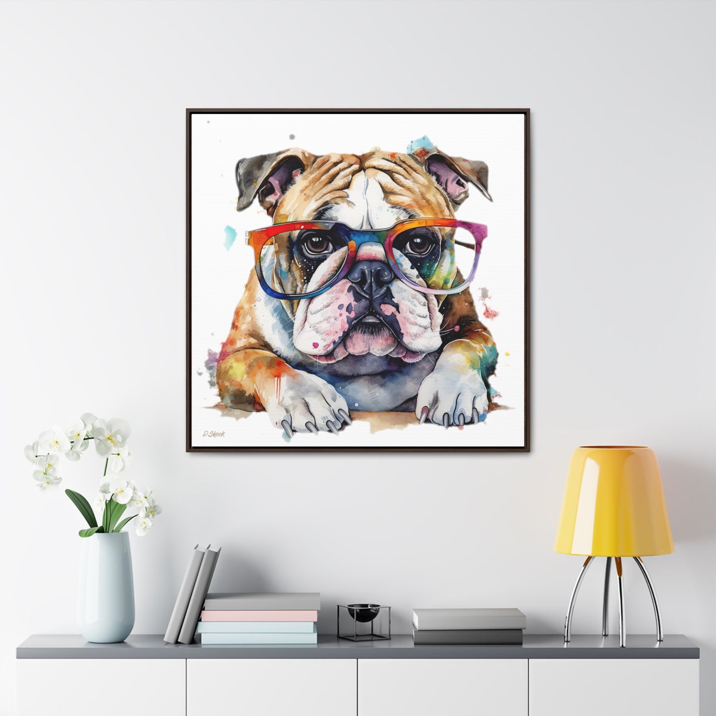 bulldog 5 Gallery Canvas Wraps, Square Frame