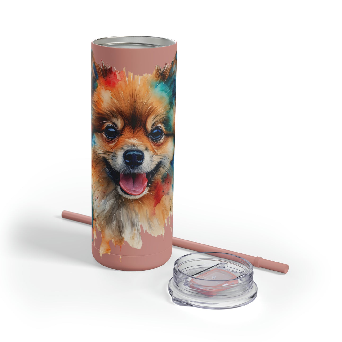 Pomeranian 3 Maars Maker Skinny Matte Tumbler, 20oz