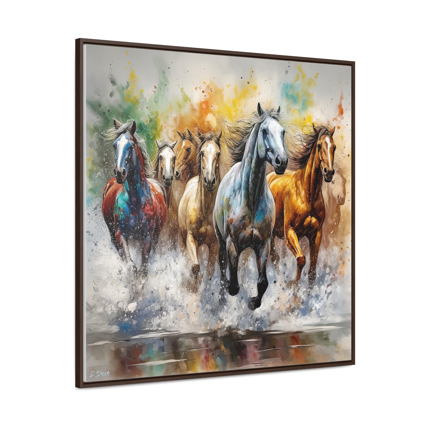 Horse Rescue 16 Gallery Canvas Wraps, Square Frame