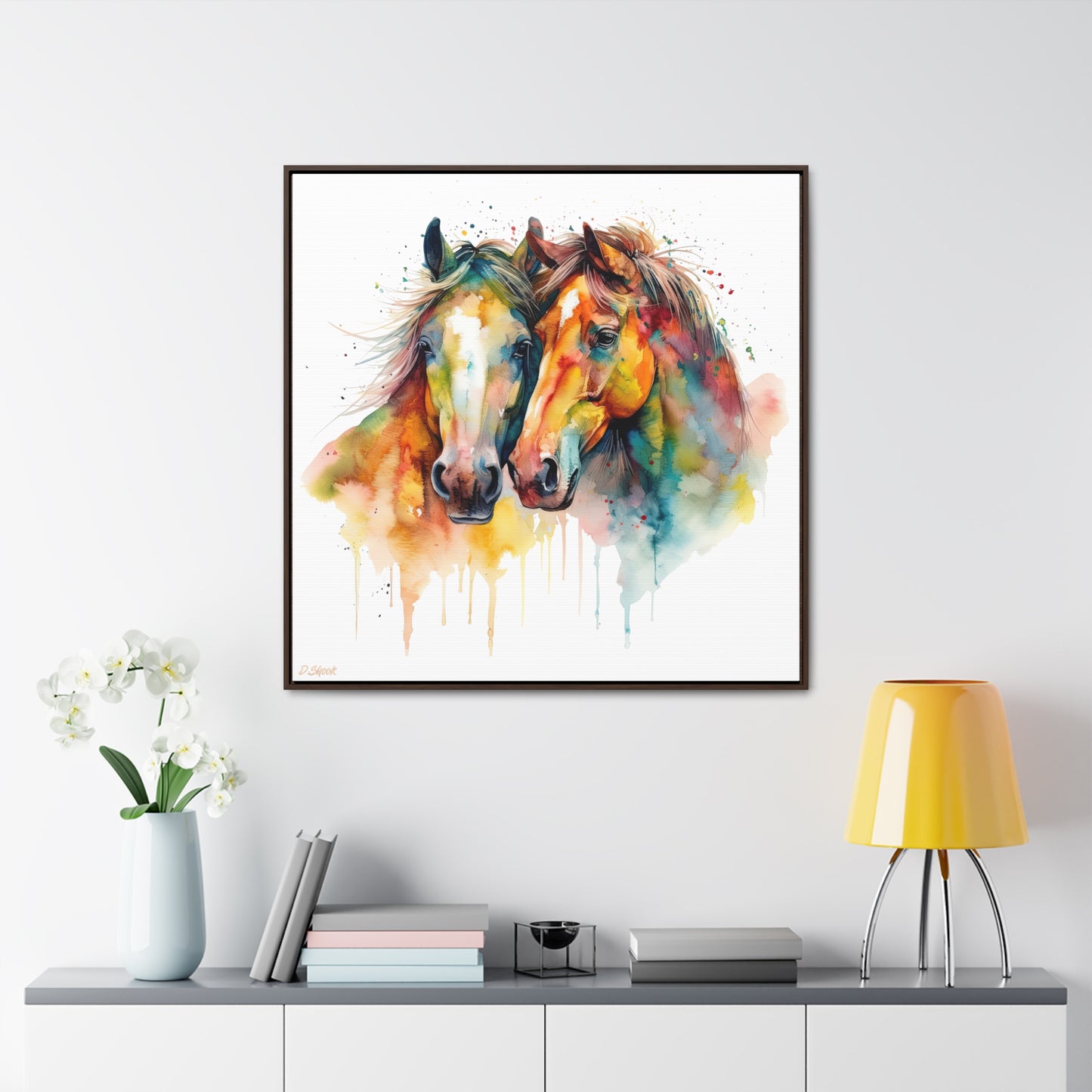 Horse Rescue 6 Gallery Canvas Wraps, Square Frame