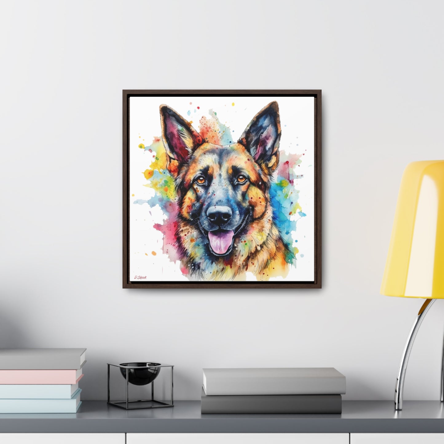 German Sheppard 1 Gallery Canvas Wraps, Square Frame