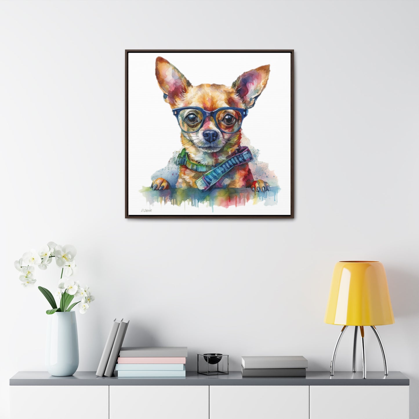 Chihuahua 4 Gallery Canvas Wraps, Square Frame