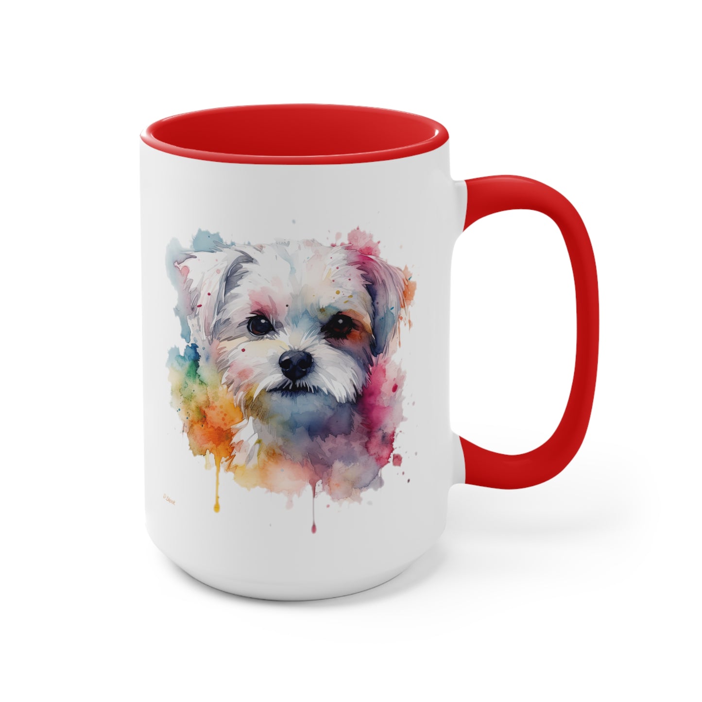Maltese Dog 1 Accent Mugs