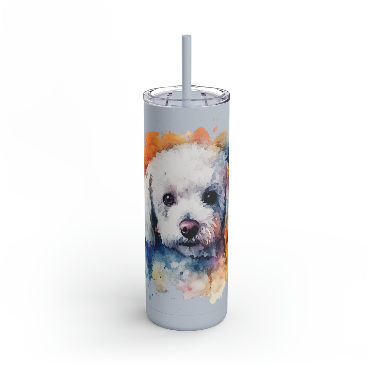 Bichon Frise 3 Maars Maker Skinny Matte Tumbler, 20oz