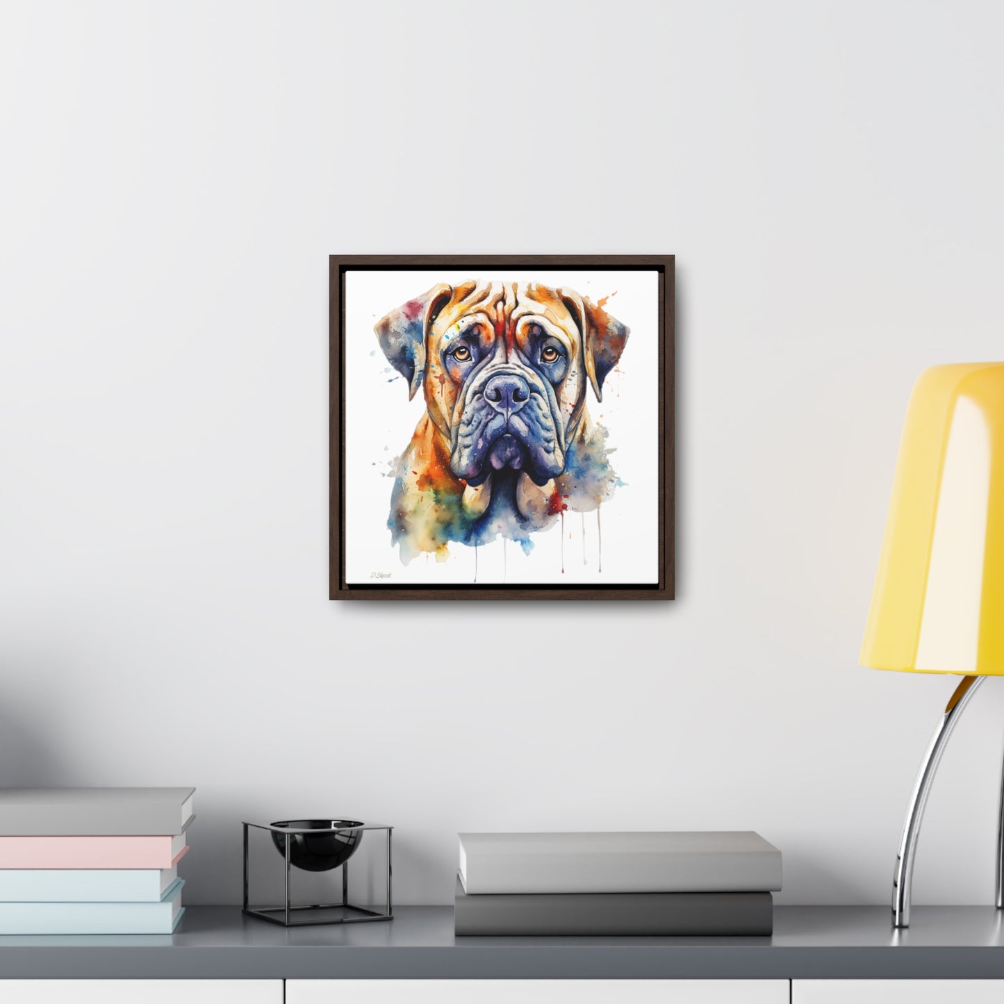 Bullmastiff 3 Gallery Canvas Wraps, Square Frame