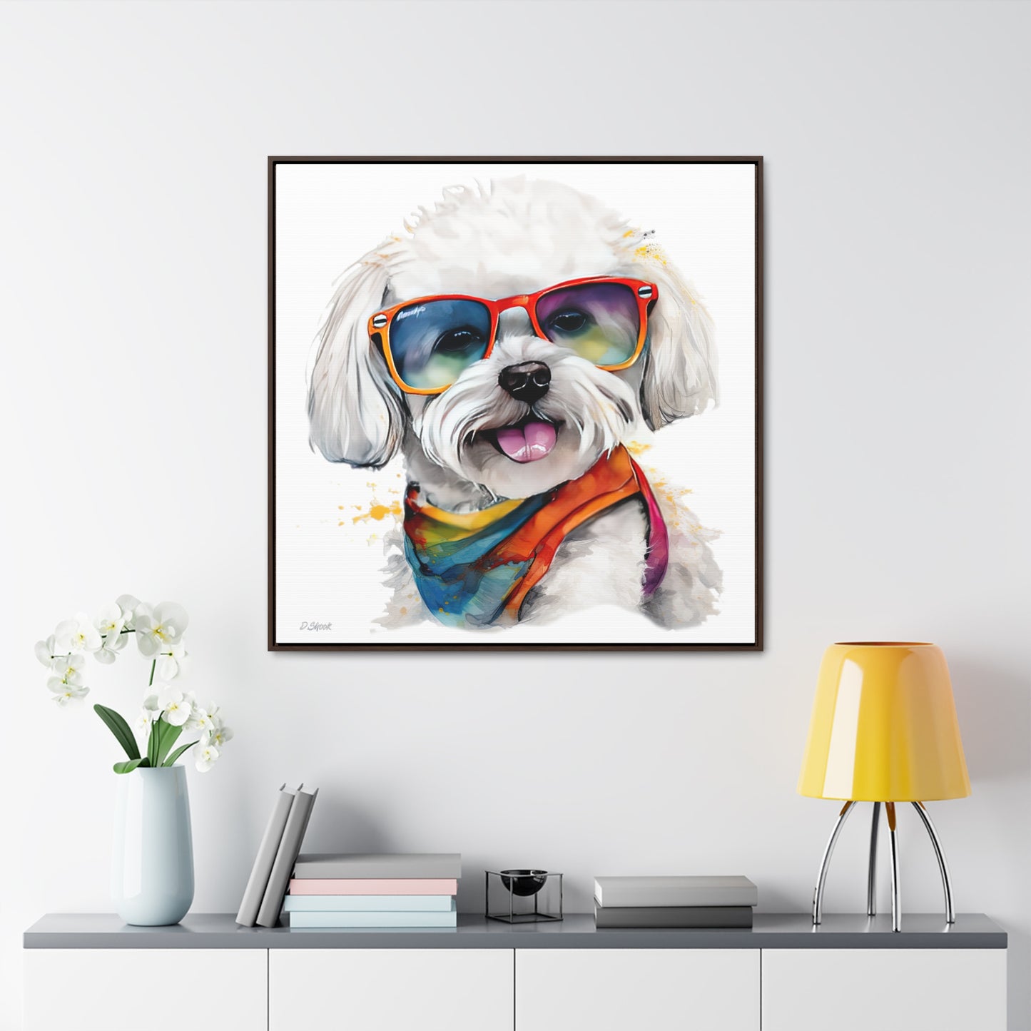 Bichon Frise 5 Gallery Canvas Wraps, Square Frame