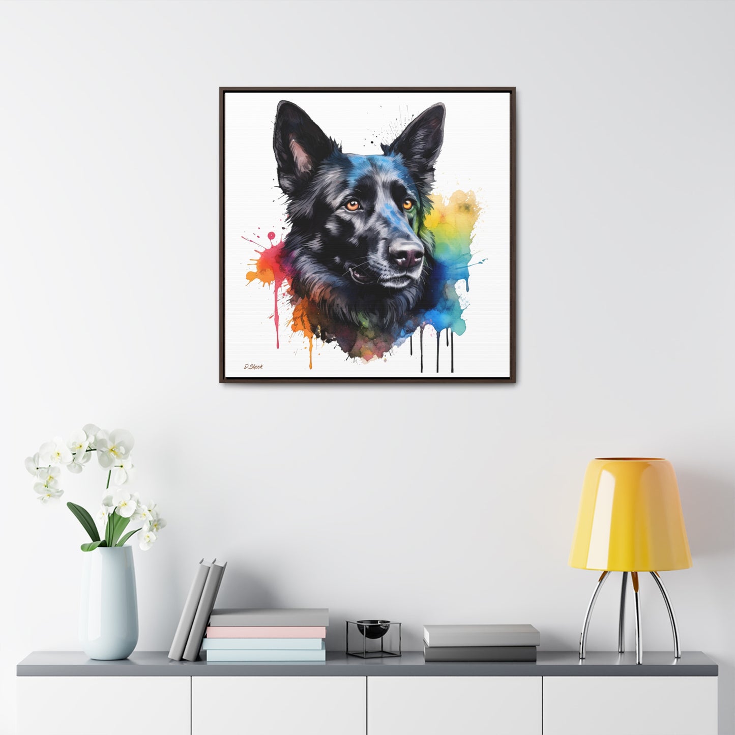 German Sheppard 22 Gallery Canvas Wraps, Square Frame