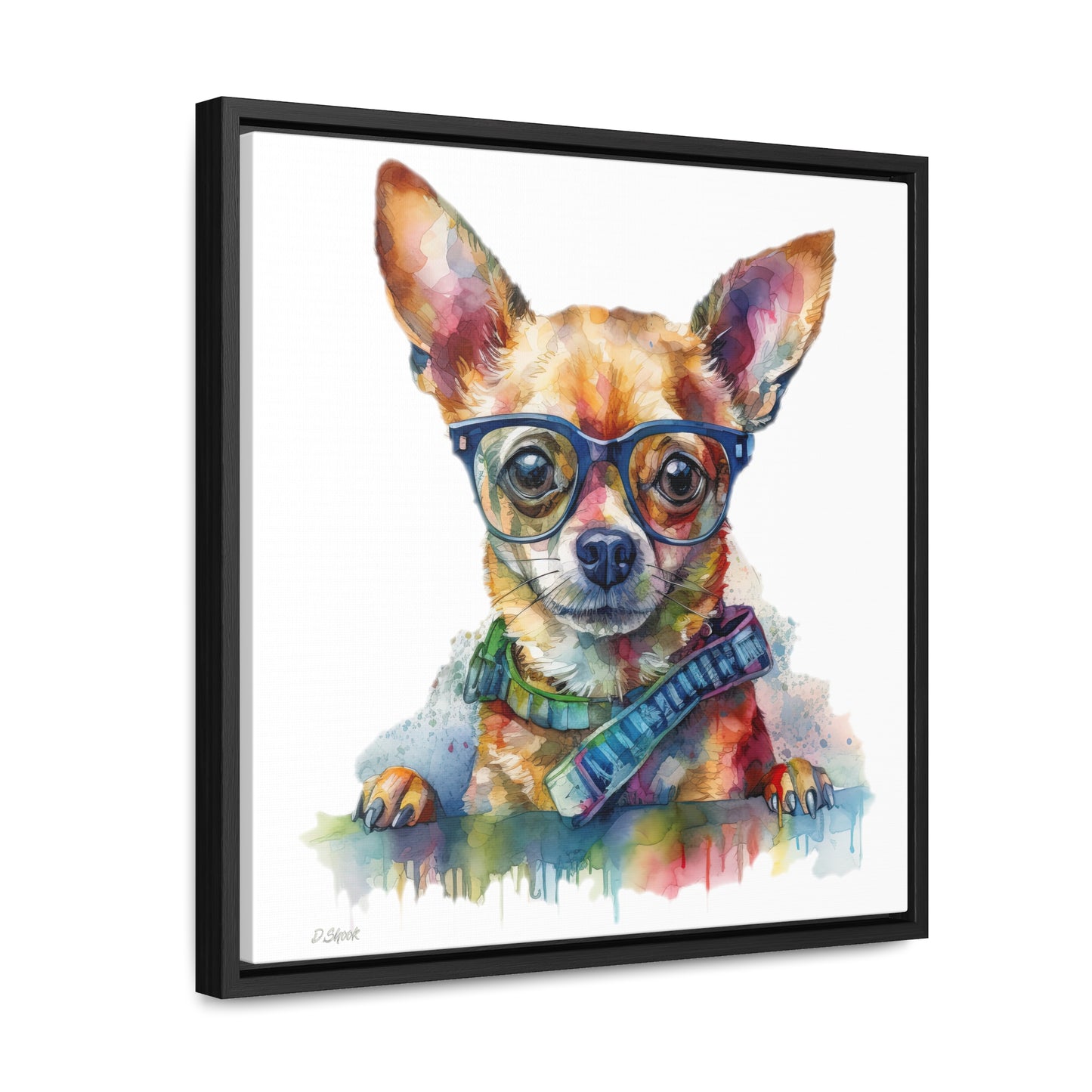 Chihuahua 4 Gallery Canvas Wraps, Square Frame
