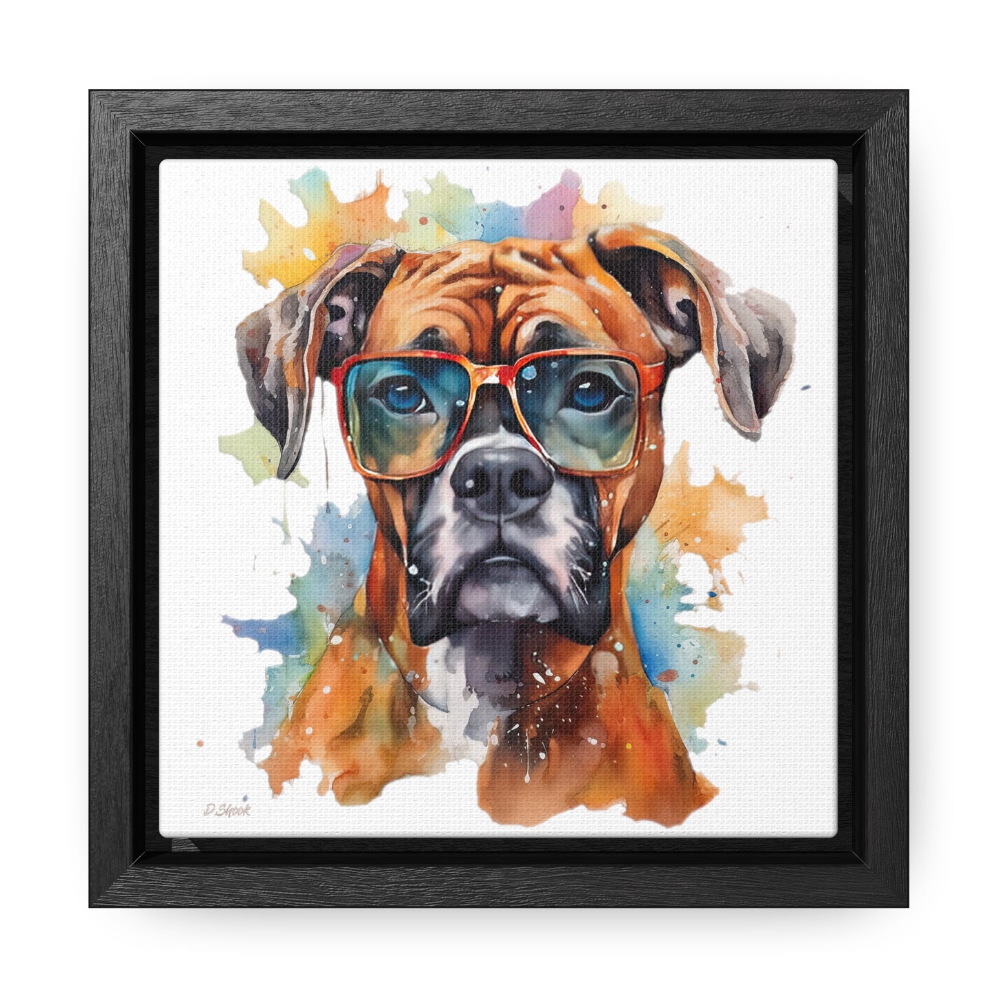 Boxer 4 Gallery Canvas Wraps, Square Frame