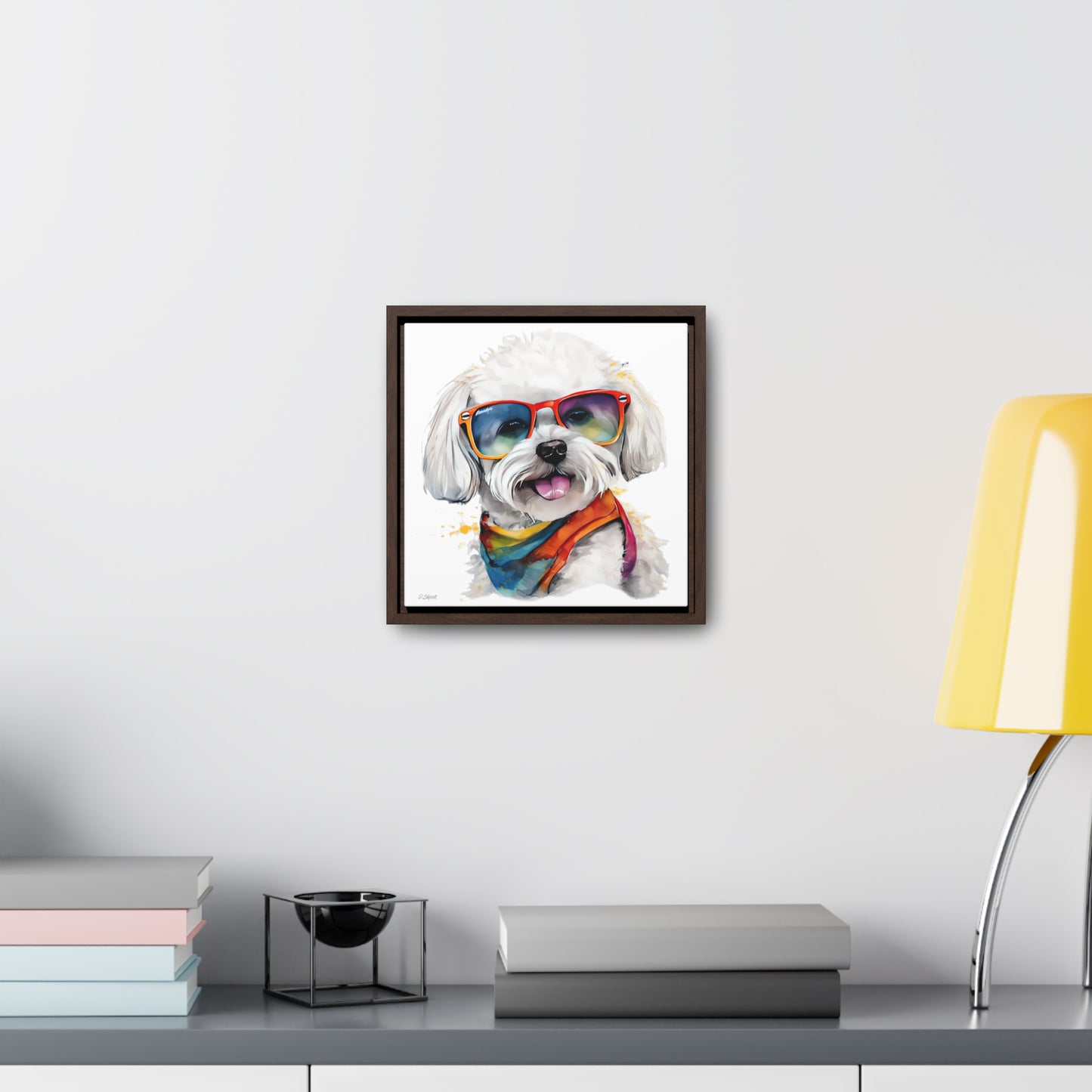 Bichon Frise 5 Gallery Canvas Wraps, Square Frame