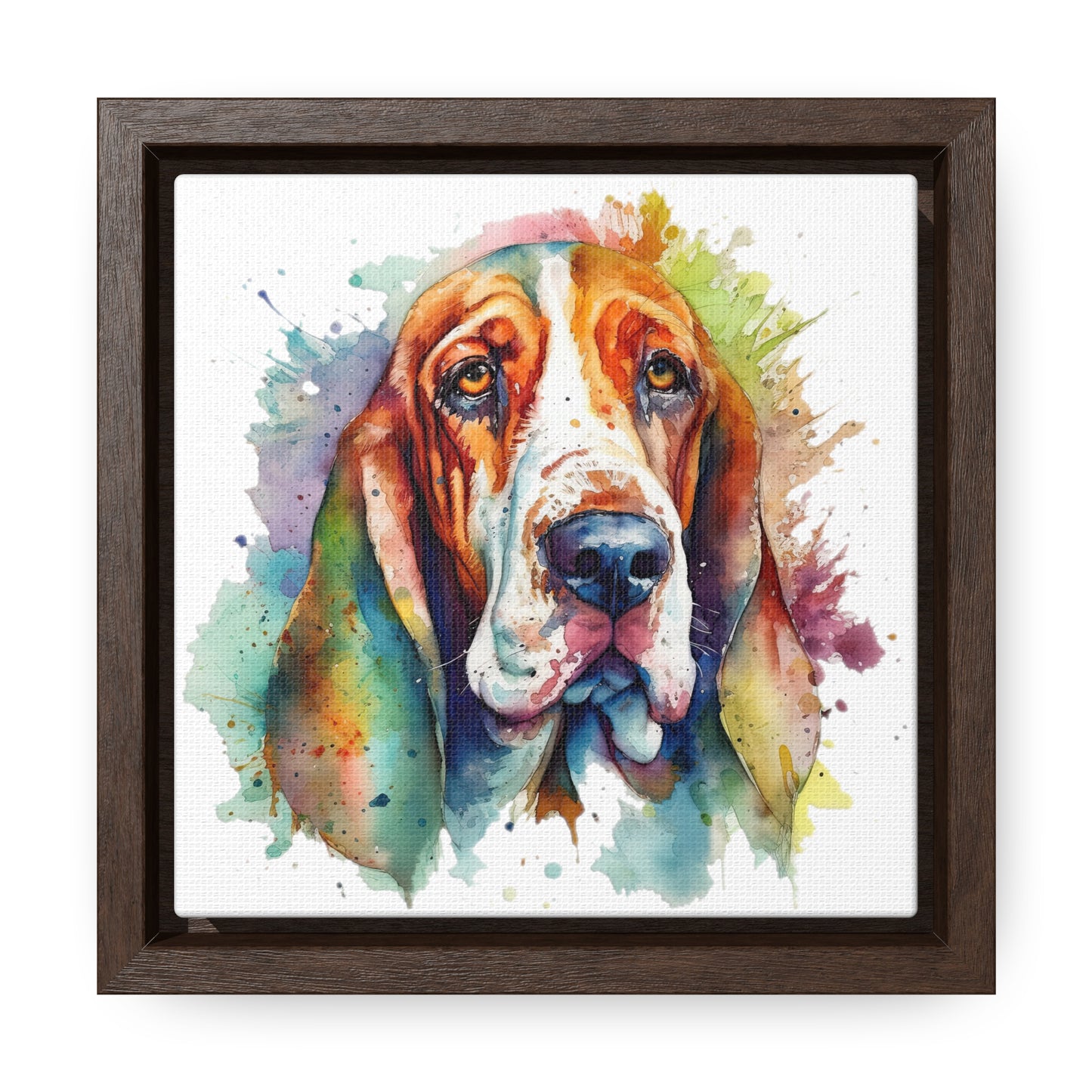 Basset Hound 1 Gallery Canvas Wraps, Square Frame