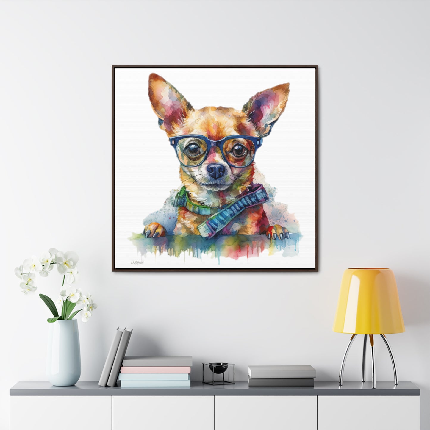 Chihuahua 4 Gallery Canvas Wraps, Square Frame