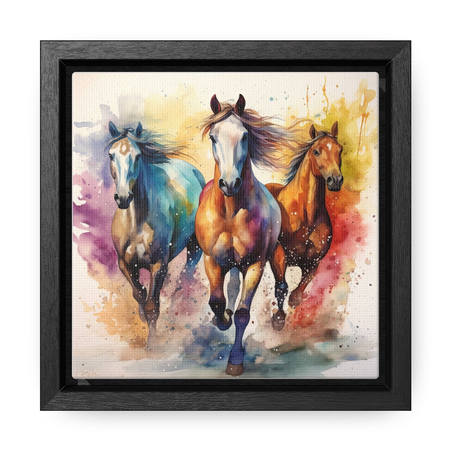 Horse Rescue 8 Gallery Canvas Wraps, Square Frame