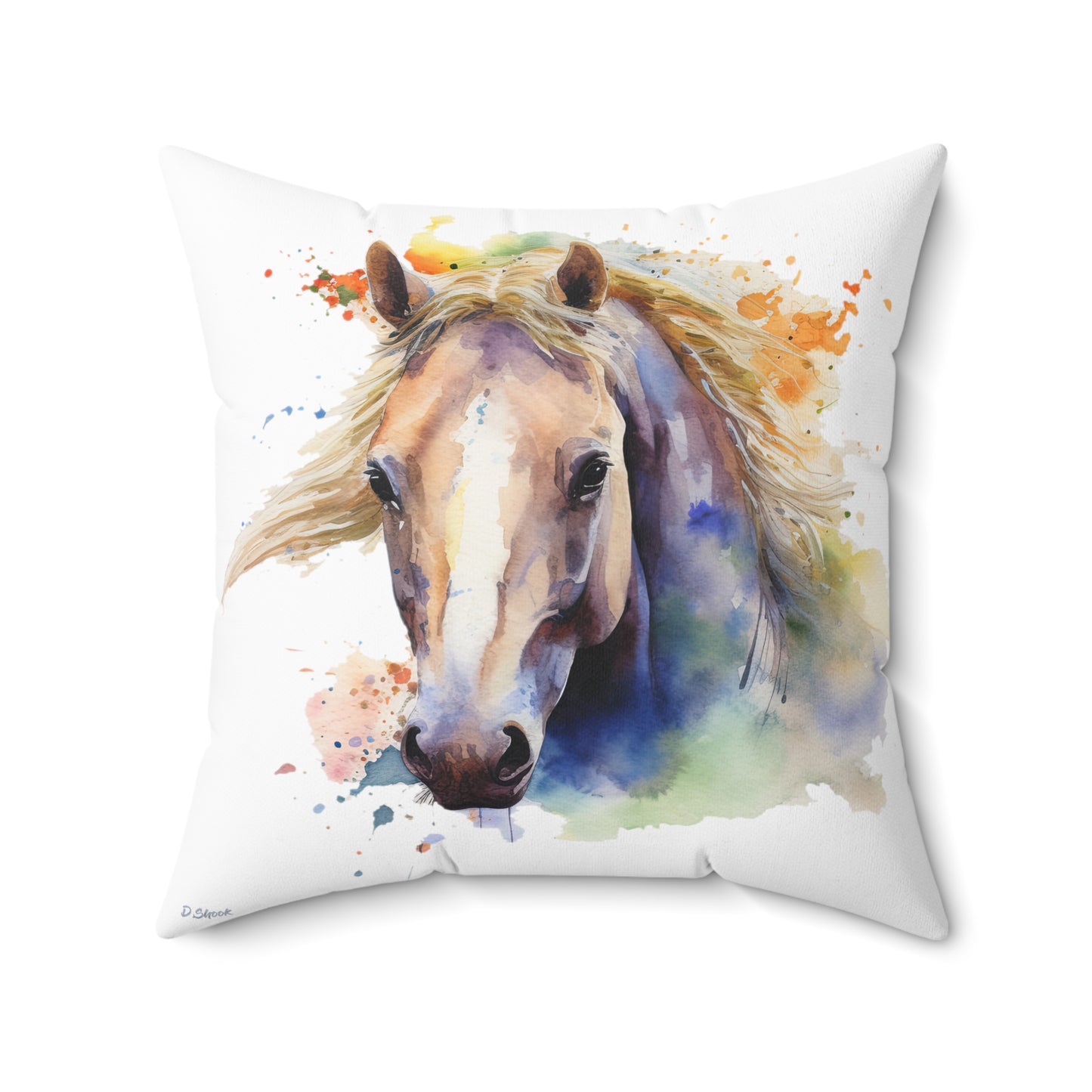 Horse Rescue 19 Spun Polyester Square Pillow