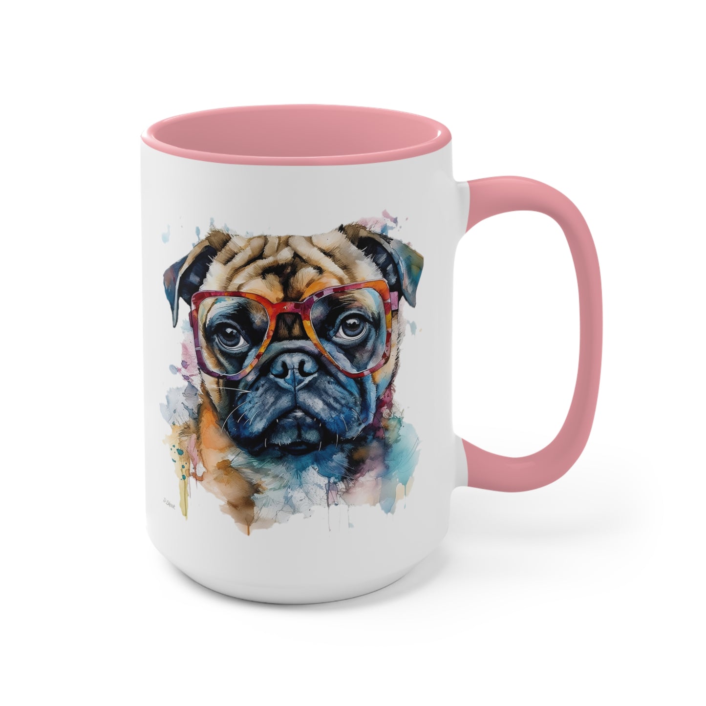 Pug 6 Accent Mugs
