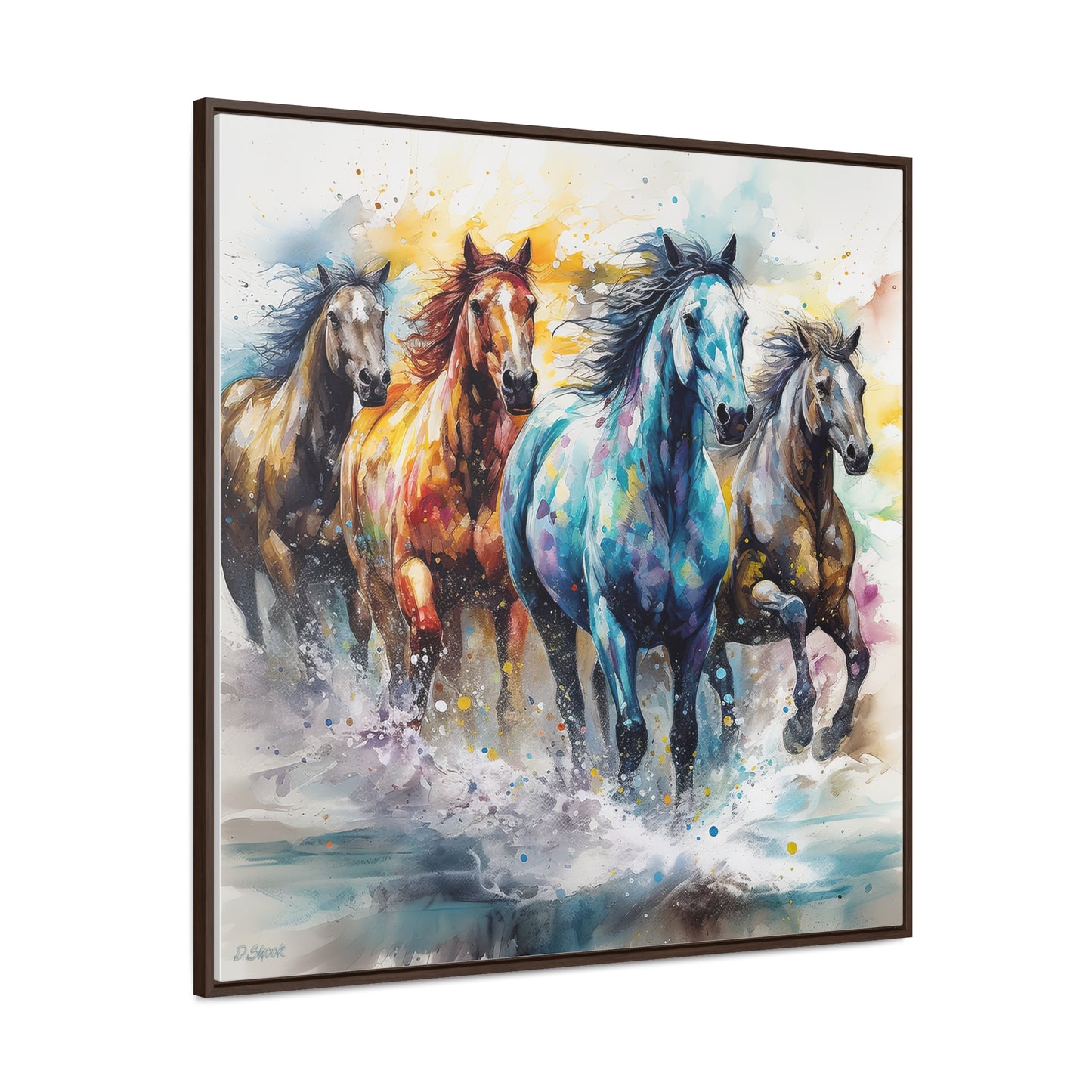 Horse Rescue 15 Gallery Canvas Wraps, Square Frame