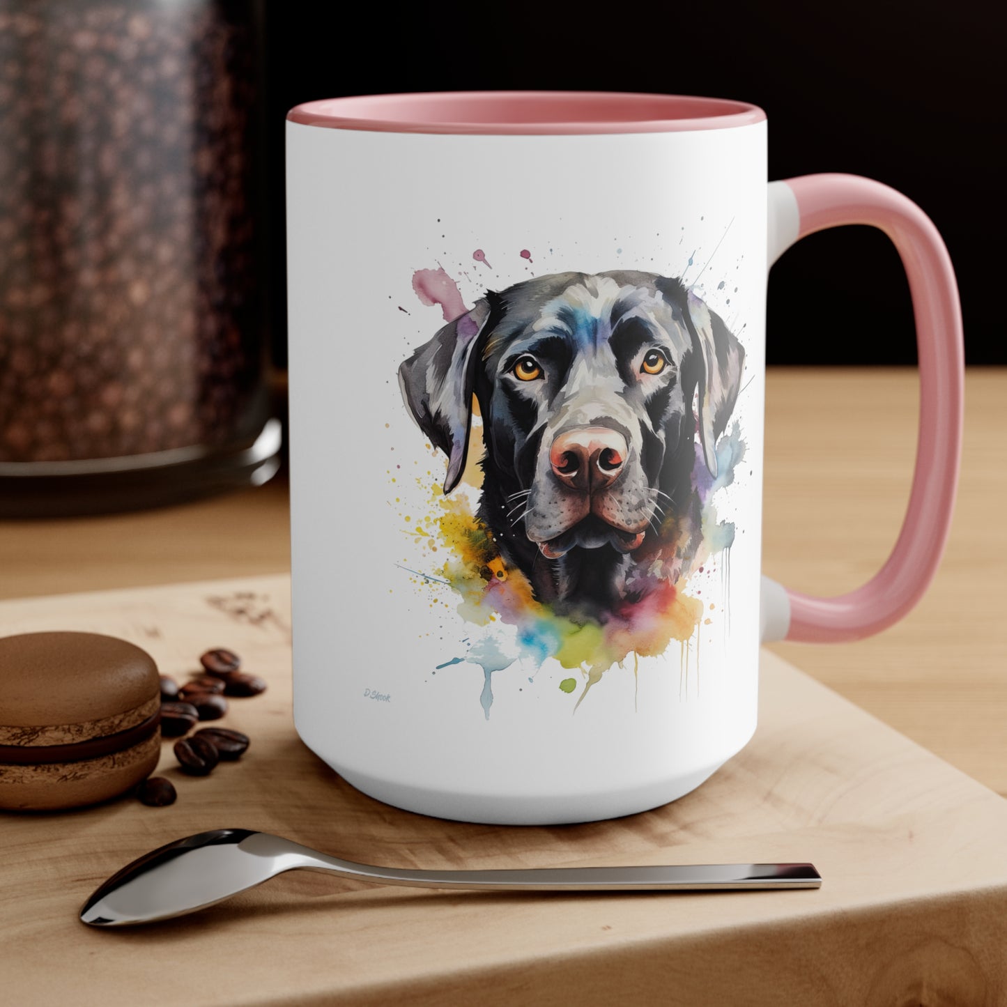 Black Lab 6 Accent Mugs