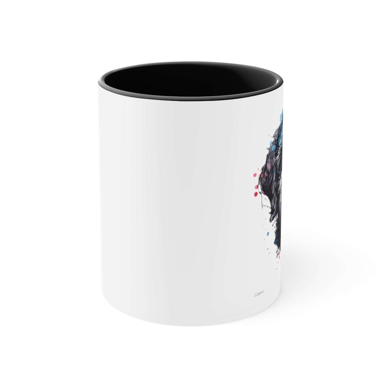 Portuguese Water Dog 4 Accent Mugs