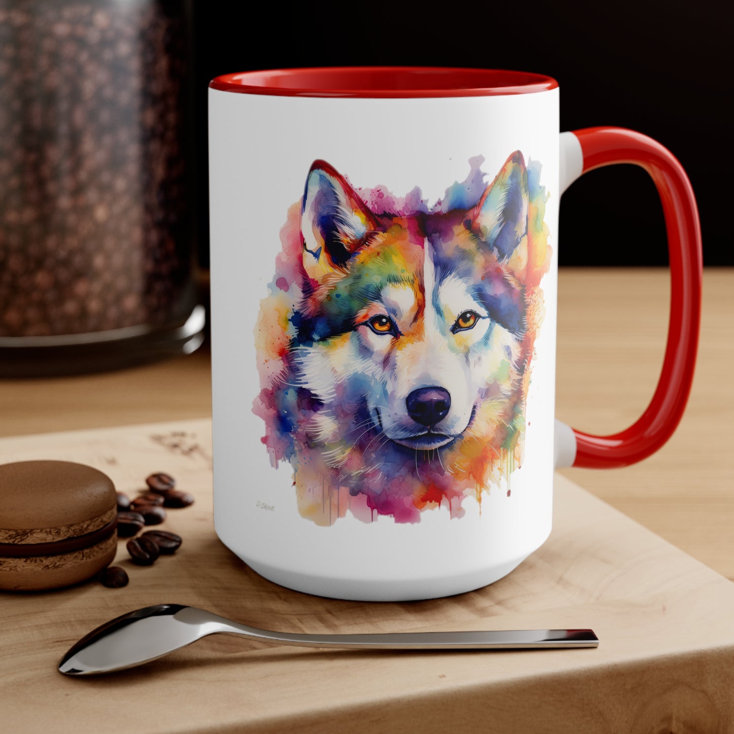 Siberian Husky 1 Accent Mugs