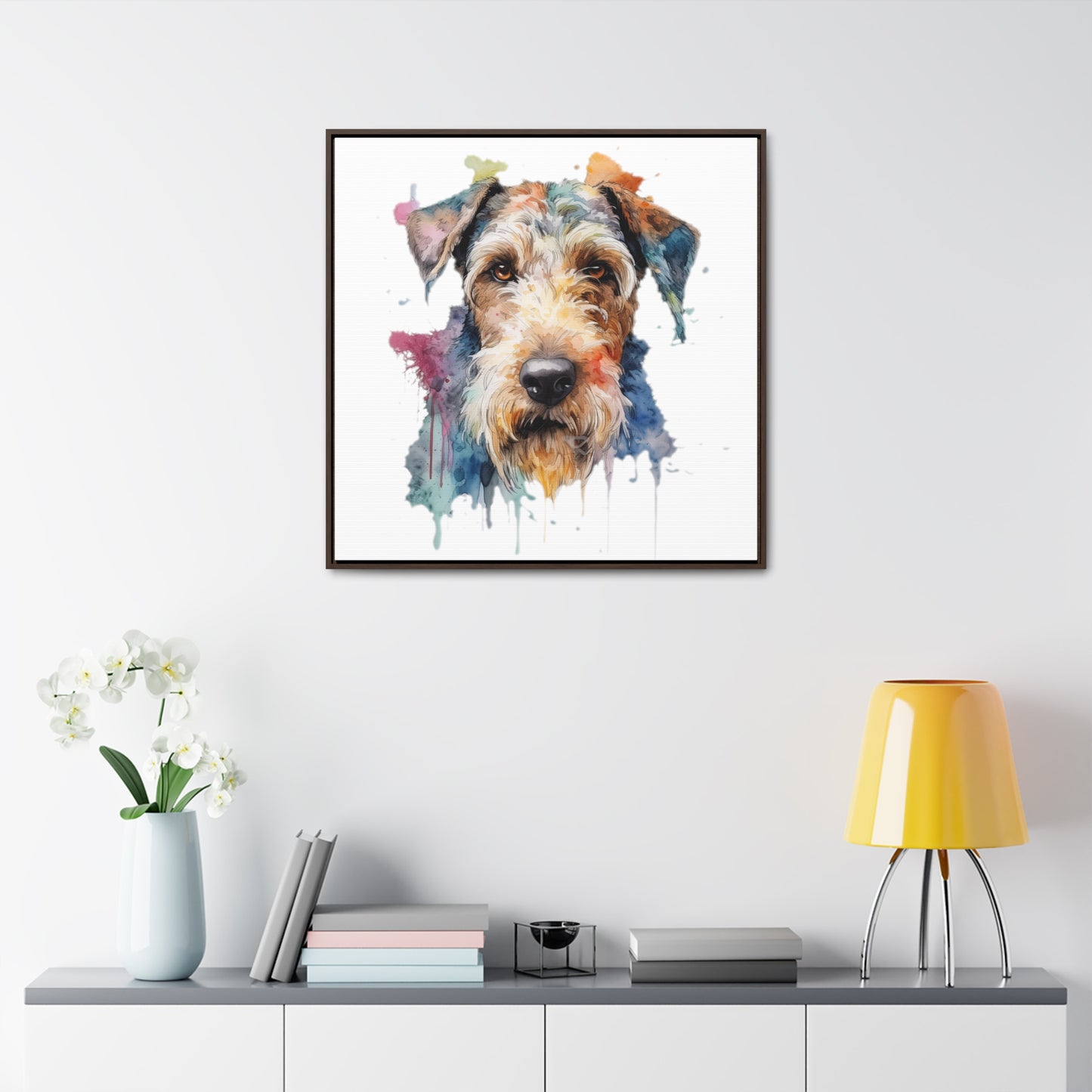 Airedale Terrier 2 Gallery Canvas Wraps, Square Frame