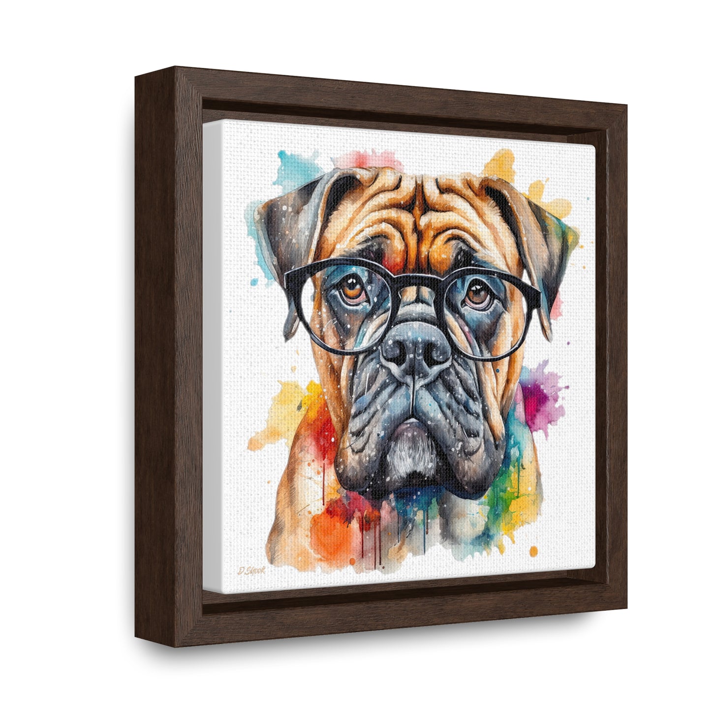 Bullmastiff 6 Gallery Canvas Wraps, Square Frame