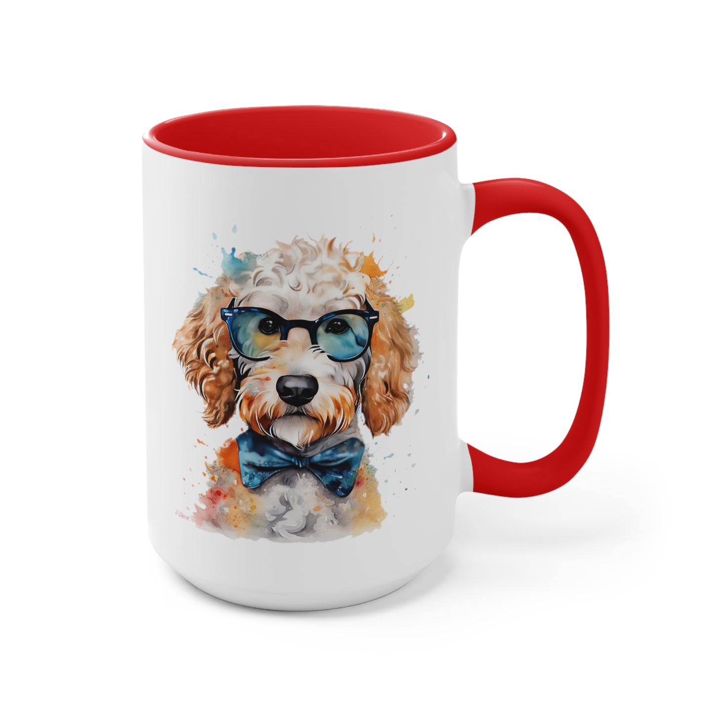 Mini Golden Doodle 9 Accent Mugs