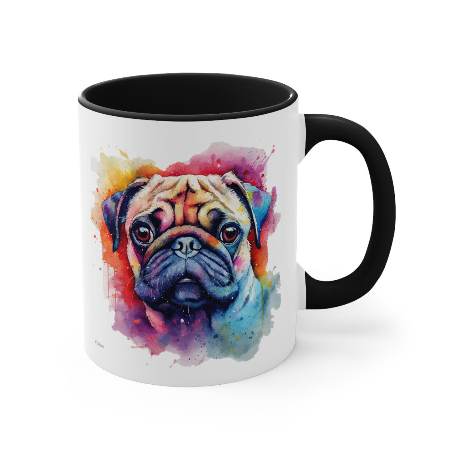 Pug 1 Accent Mugs