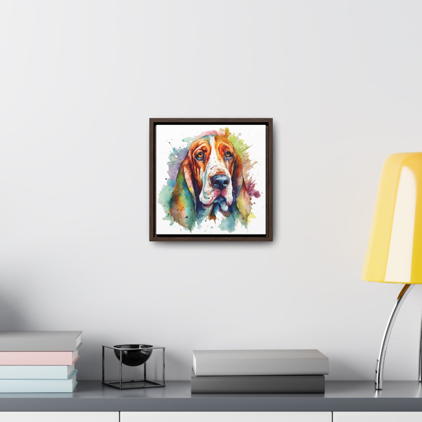 Basset Hound 1 Gallery Canvas Wraps, Square Frame