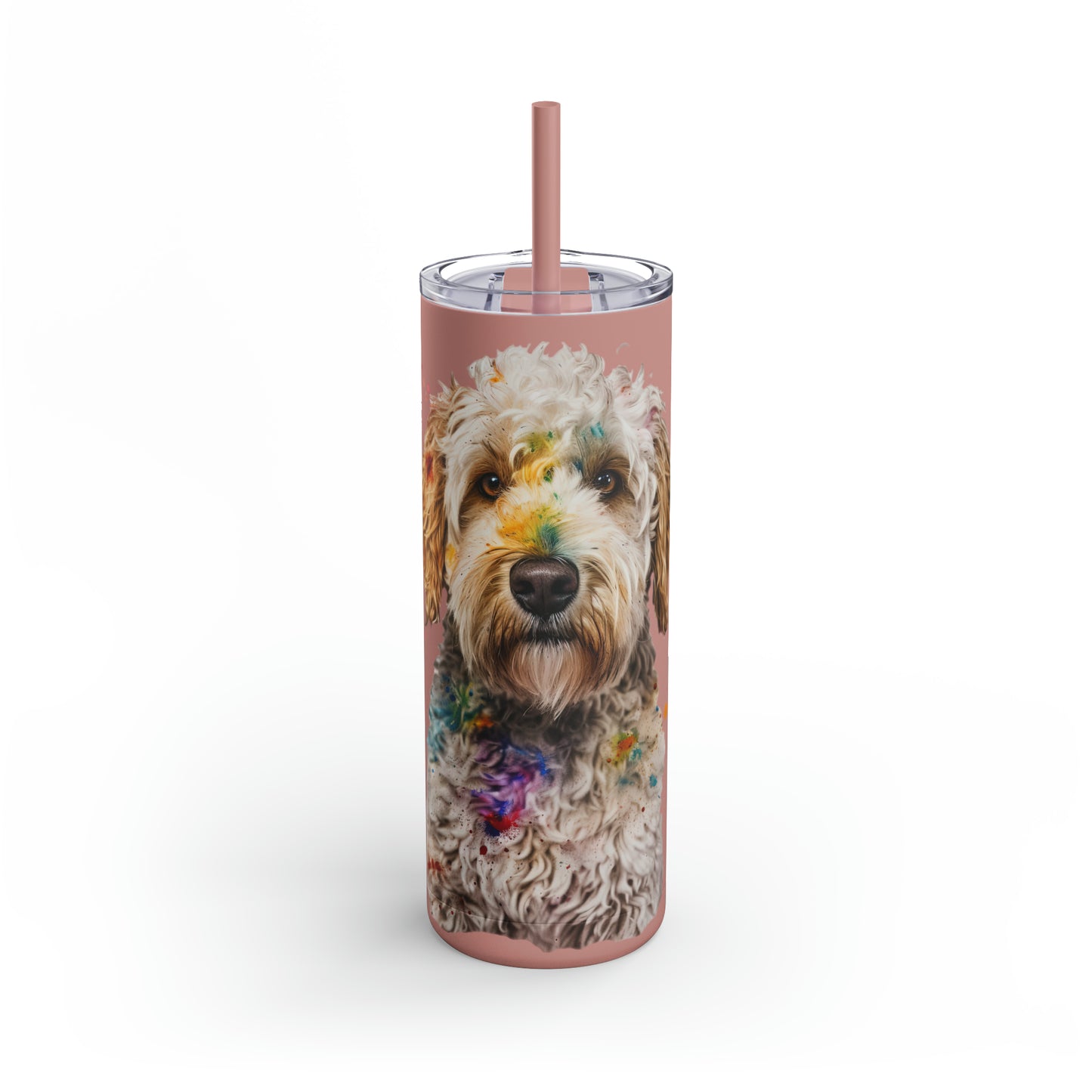 Mini Golden Doodle 2 Maars Maker Skinny Matte Tumbler, 20oz
