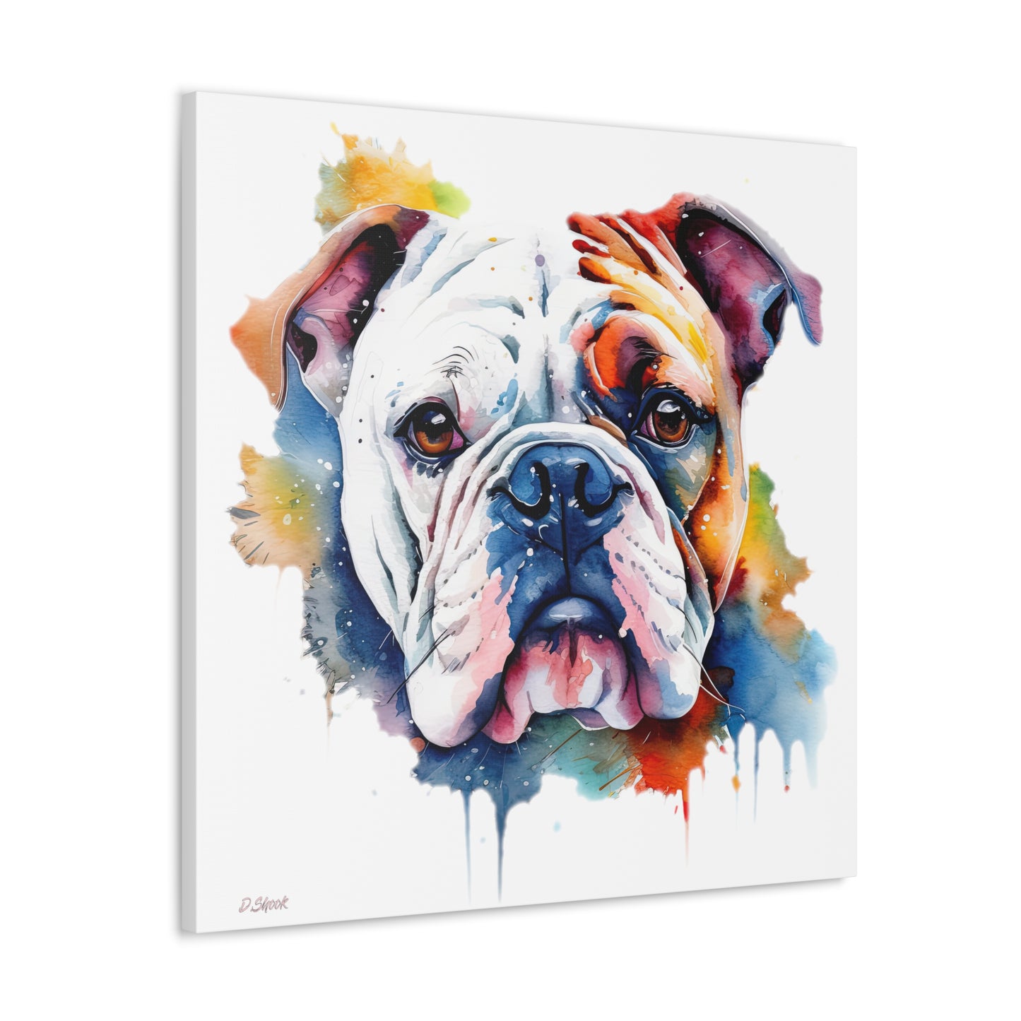 bulldog 4 Canvas Gallery Wraps