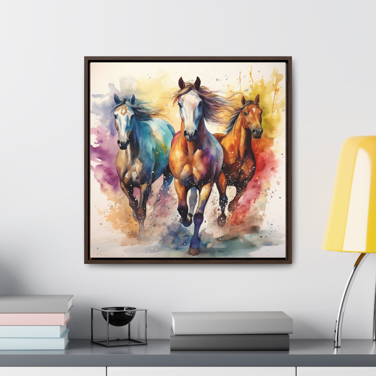 Horse Rescue 8 Gallery Canvas Wraps, Square Frame
