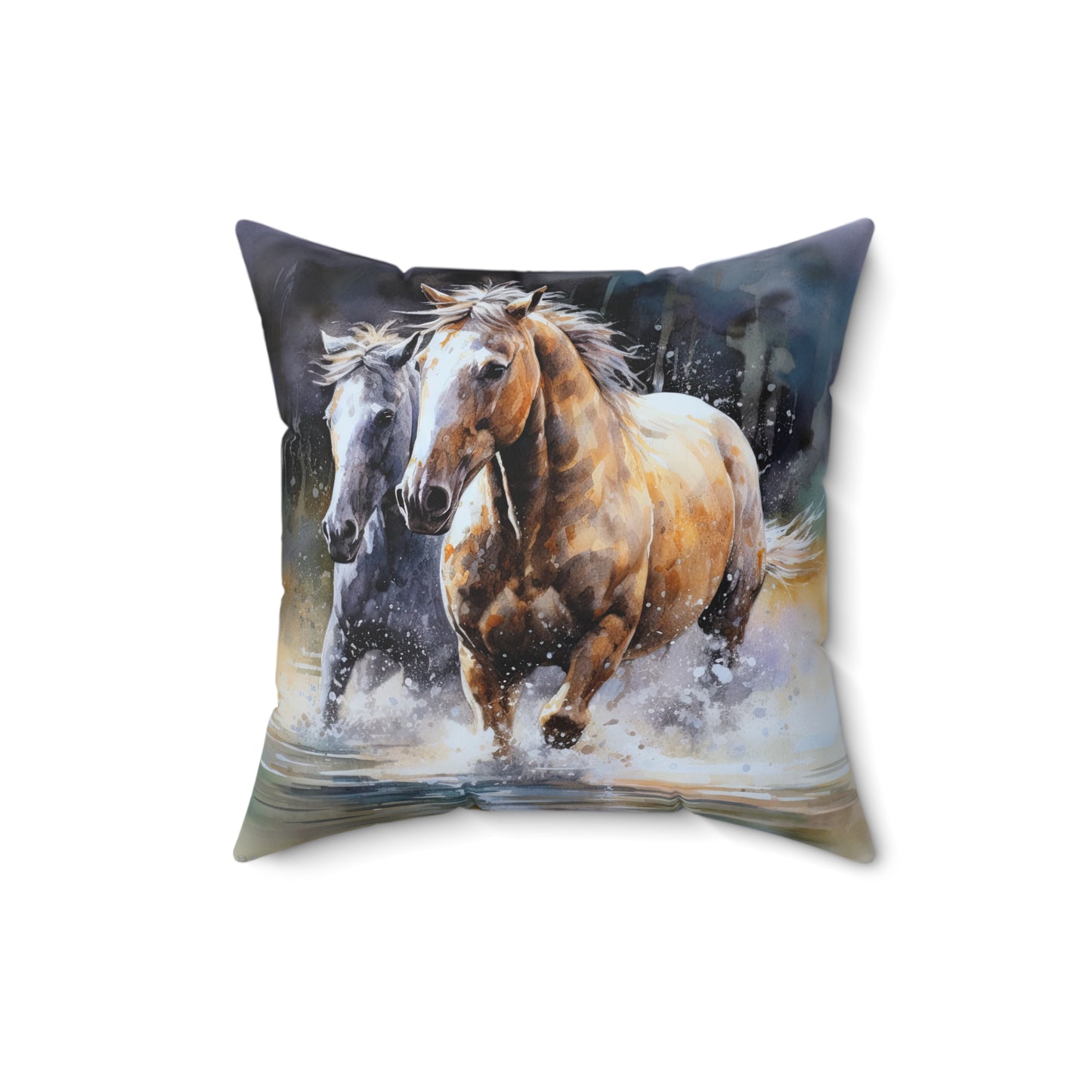 Horse Rescue 18 Spun Polyester Square Pillow