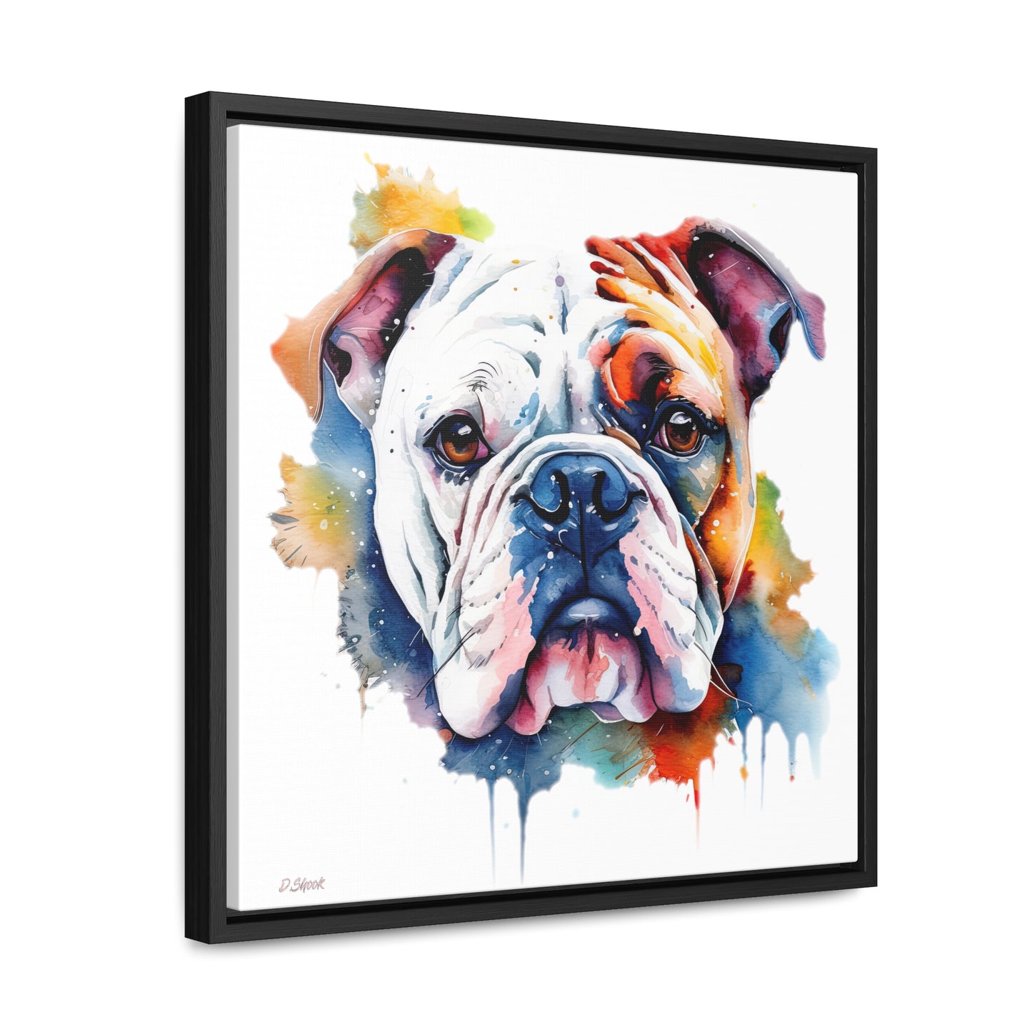 bulldog 4 Gallery Canvas Wraps, Square Frame