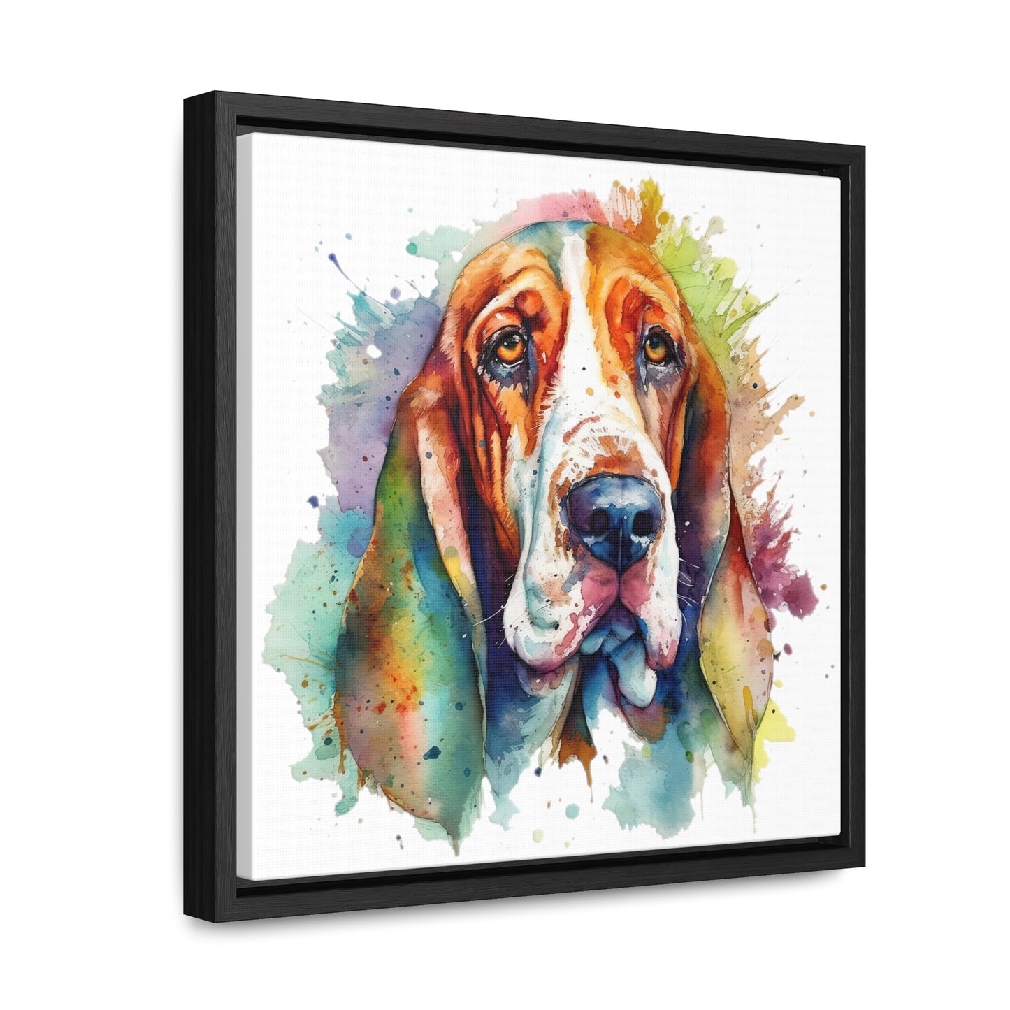 Basset Hound 1 Gallery Canvas Wraps, Square Frame
