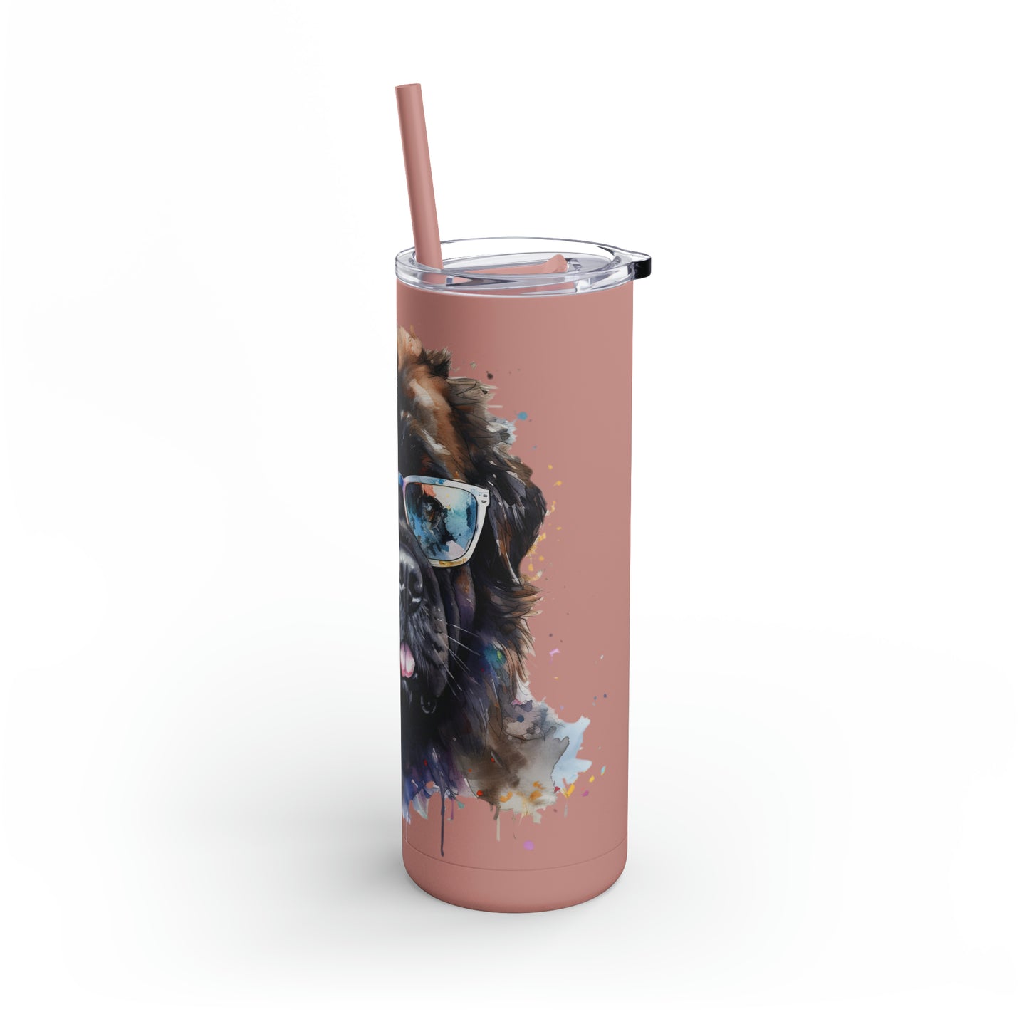 Newfoundland Dog 5 Maars Maker Skinny Matte Tumbler, 20oz
