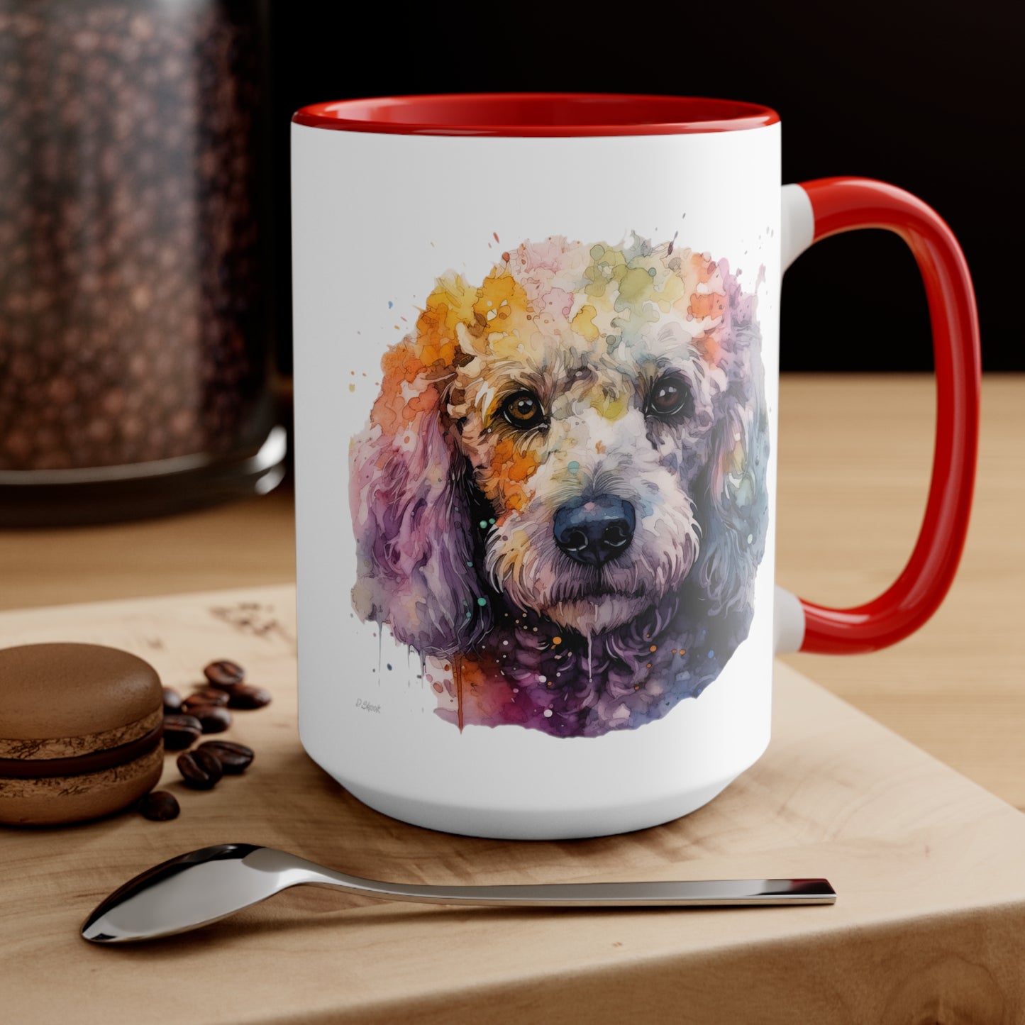 Poodle 1 Accent Mugs