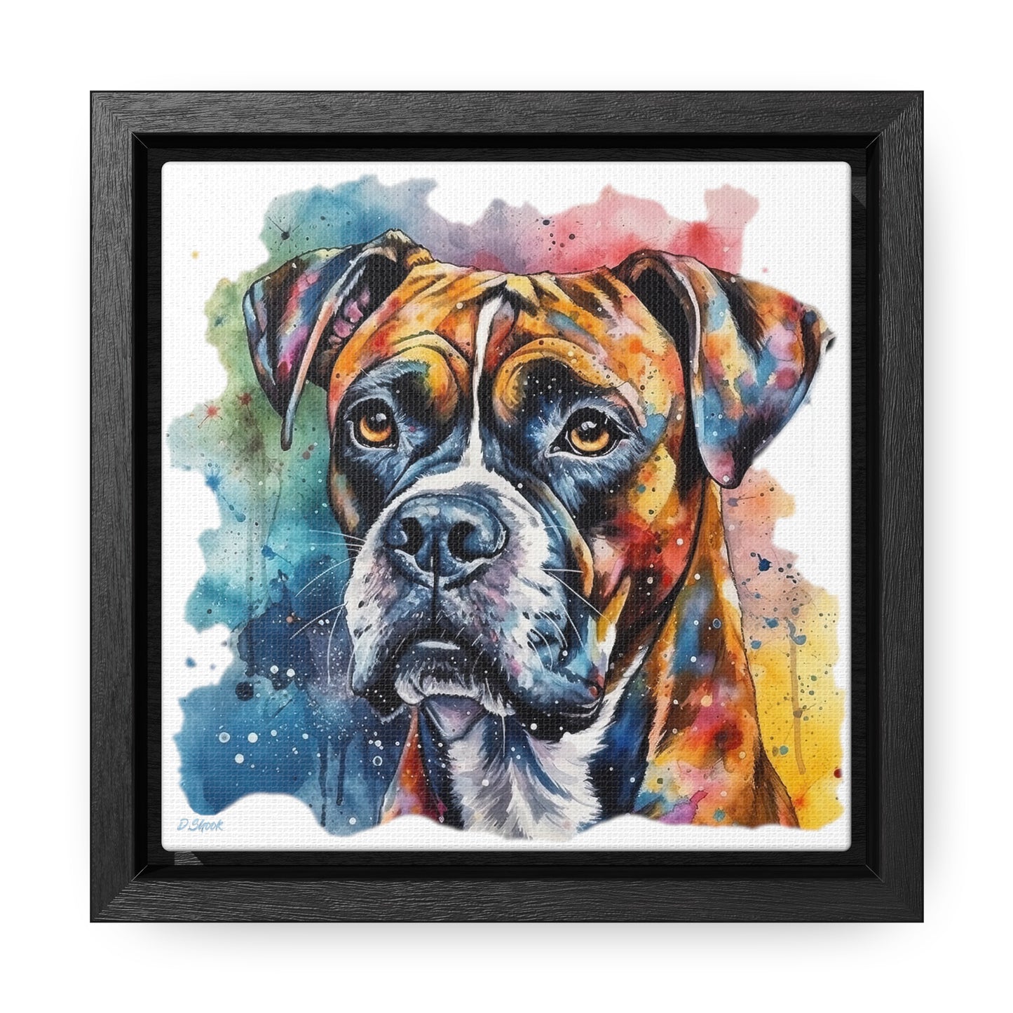Boxer 3 Gallery Canvas Wraps, Square Frame