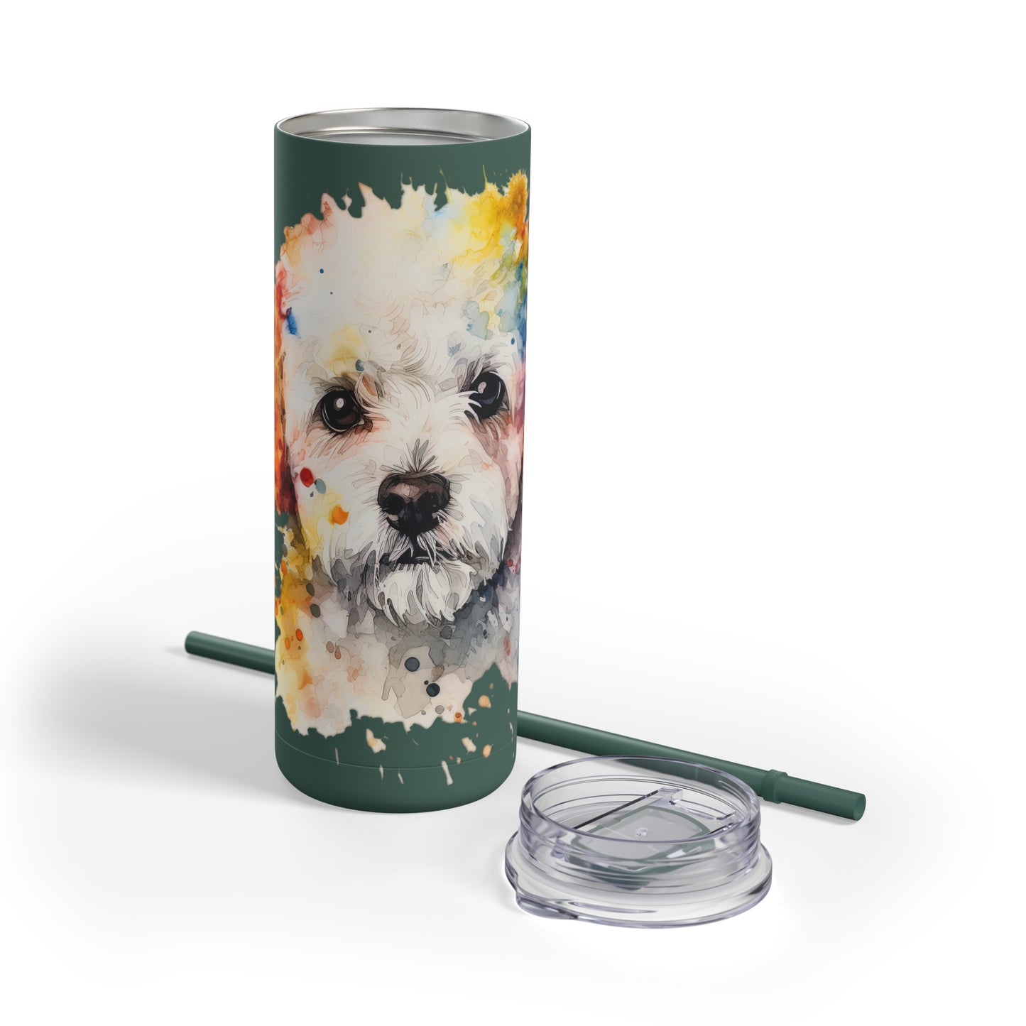 Bichon Frise 2 Maars Maker Skinny Matte Tumbler, 20oz