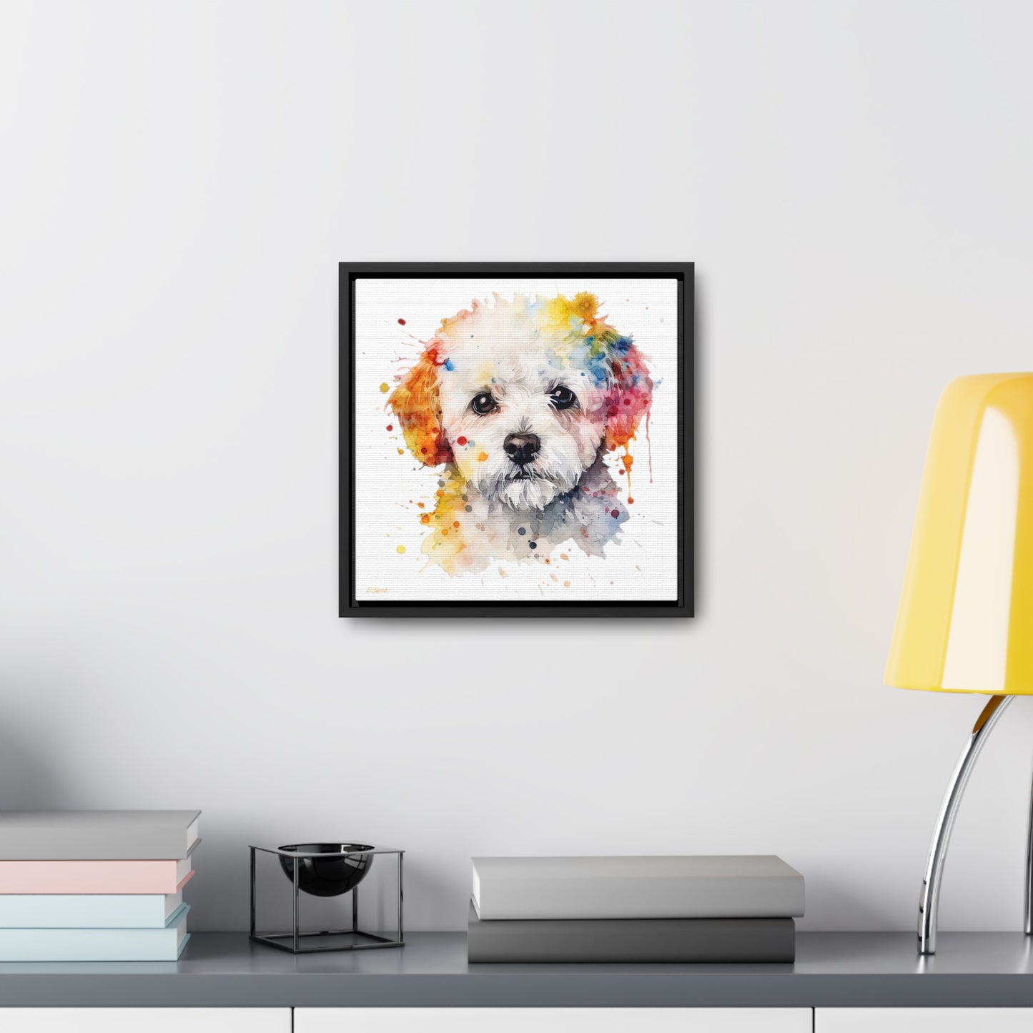 Bichon Frise 2 Gallery Canvas Wraps, Square Frame