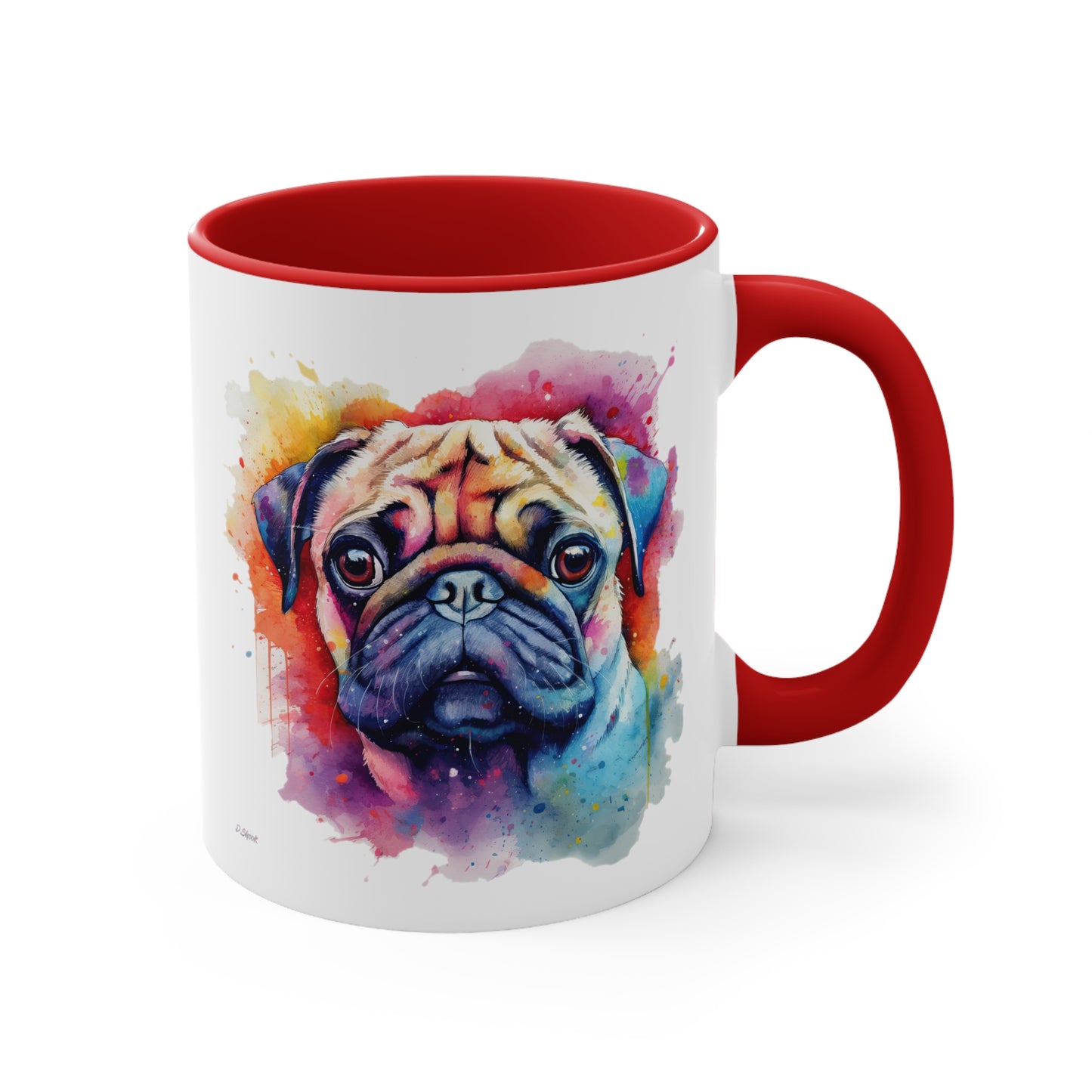 Pug 1 Accent Mugs
