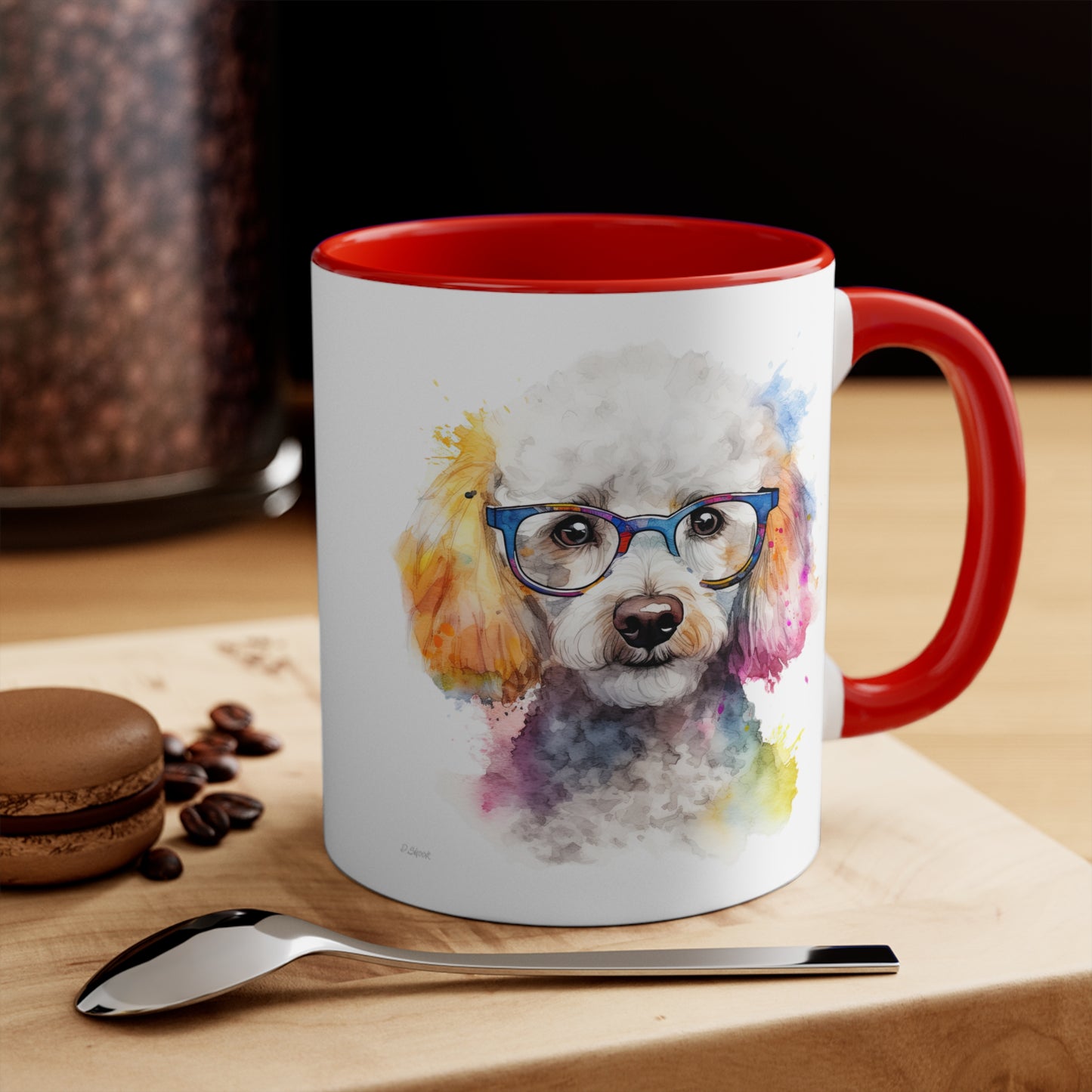Poodle 10 Accent Mugs