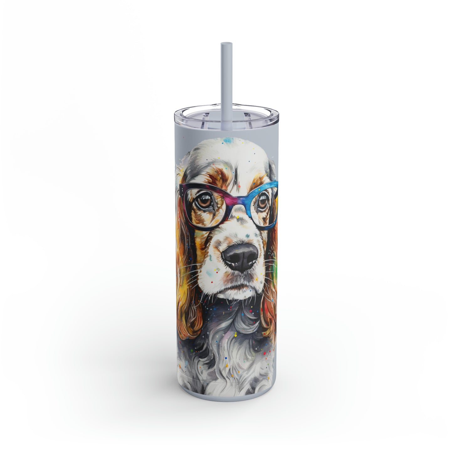 English Cocker Spaniel 6 Maars Maker Skinny Matte Tumbler, 20oz