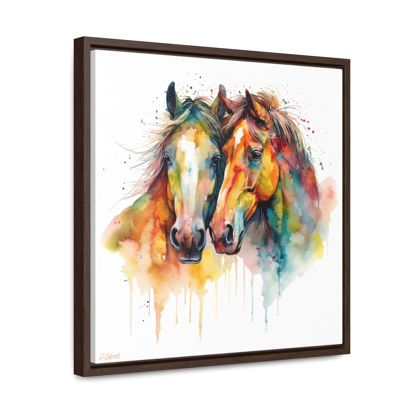 Horse Rescue 6 Gallery Canvas Wraps, Square Frame