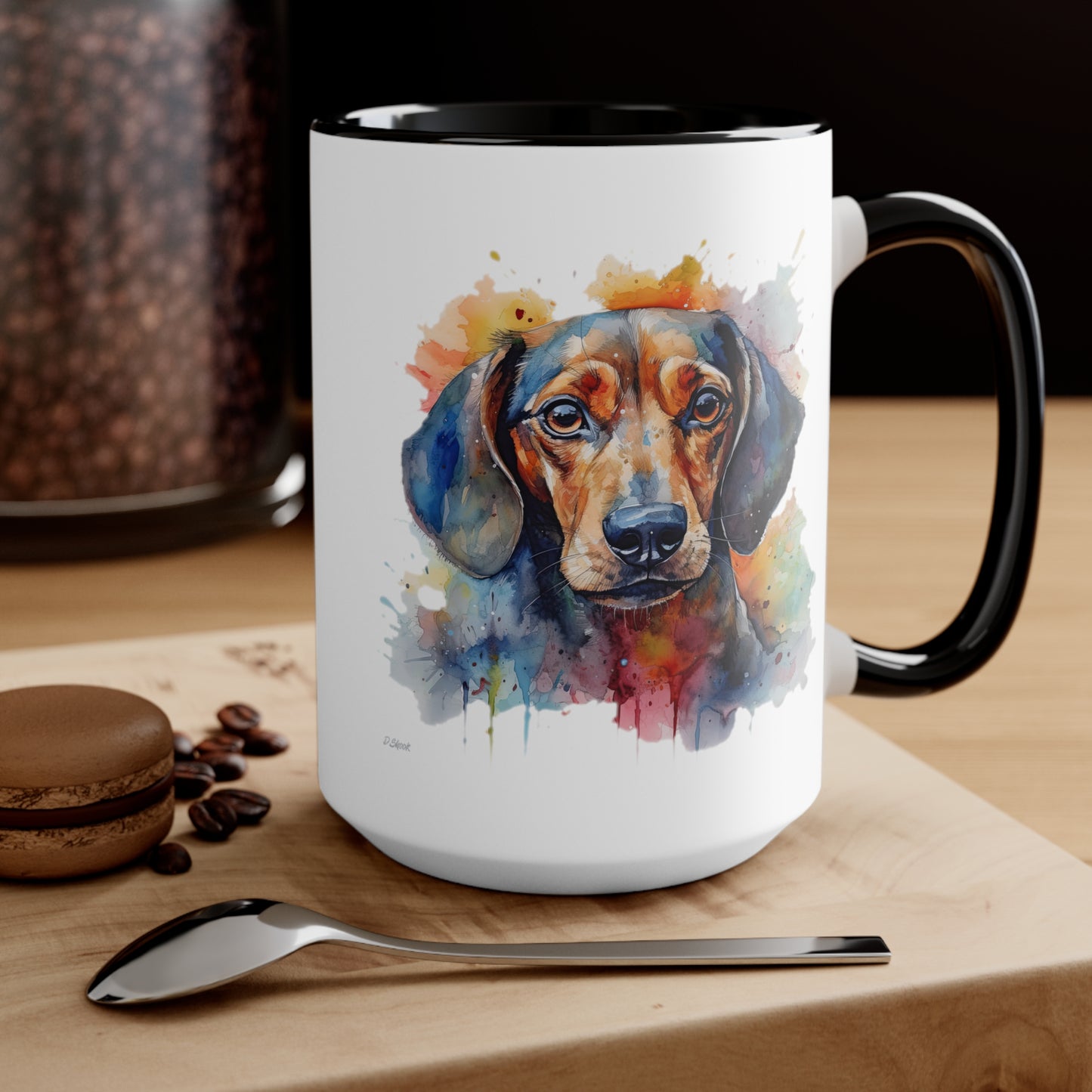Dachshund 4 Accent Mugs