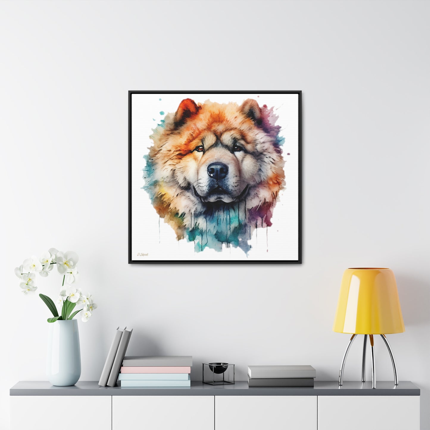 Chow Chow 3 Gallery Canvas Wraps, Square Frame