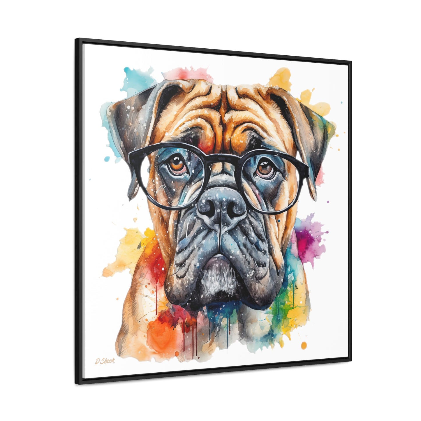 Bullmastiff 6 Gallery Canvas Wraps, Square Frame