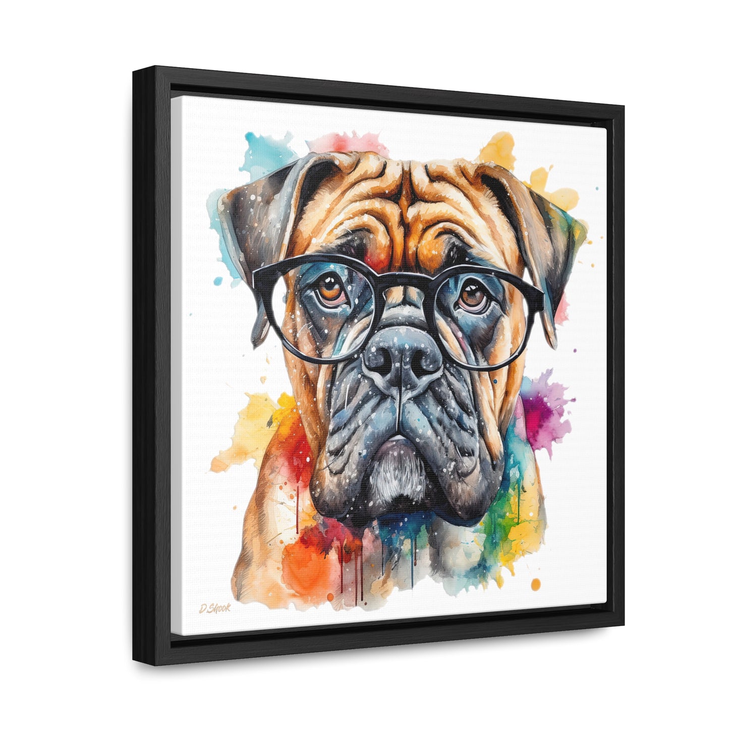 Bullmastiff 6 Gallery Canvas Wraps, Square Frame