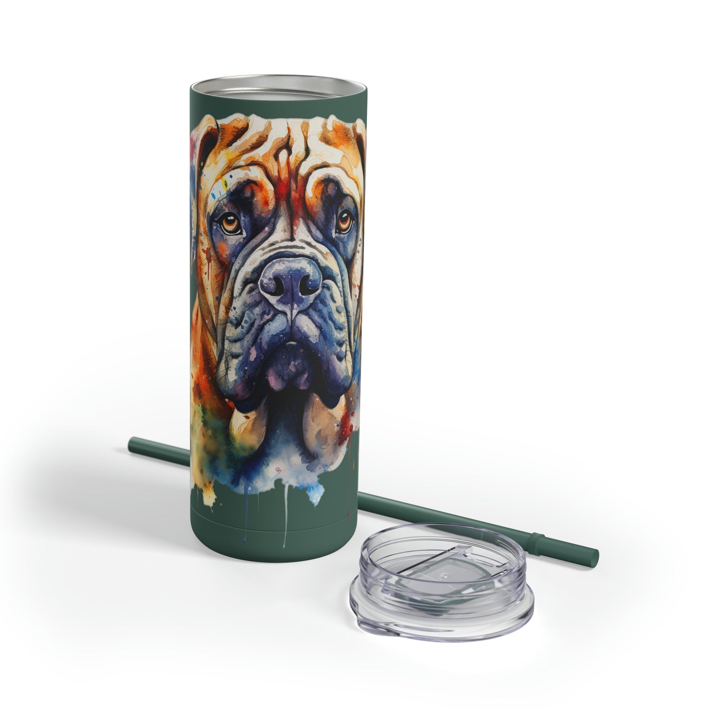 Bullmastiff 3 Maars Maker Skinny Matte Tumbler, 20oz