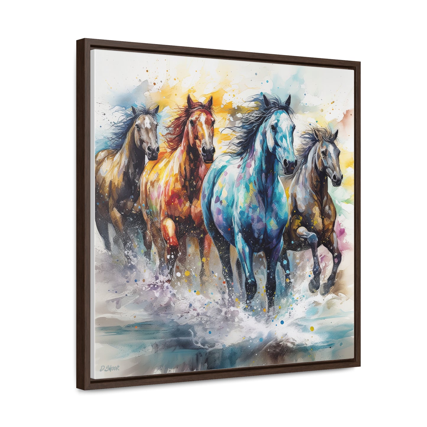 Horse Rescue 15 Gallery Canvas Wraps, Square Frame