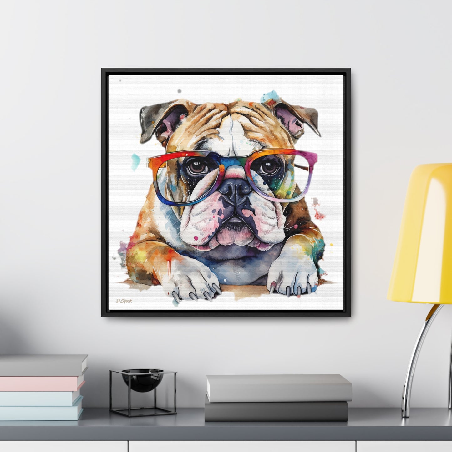 bulldog 5 Gallery Canvas Wraps, Square Frame